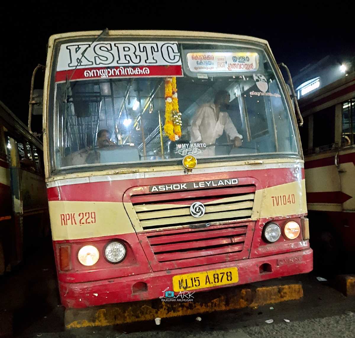 KSRTC Super Fast RPK 229 Neyyattinkara to Guruvayur Bus Timings