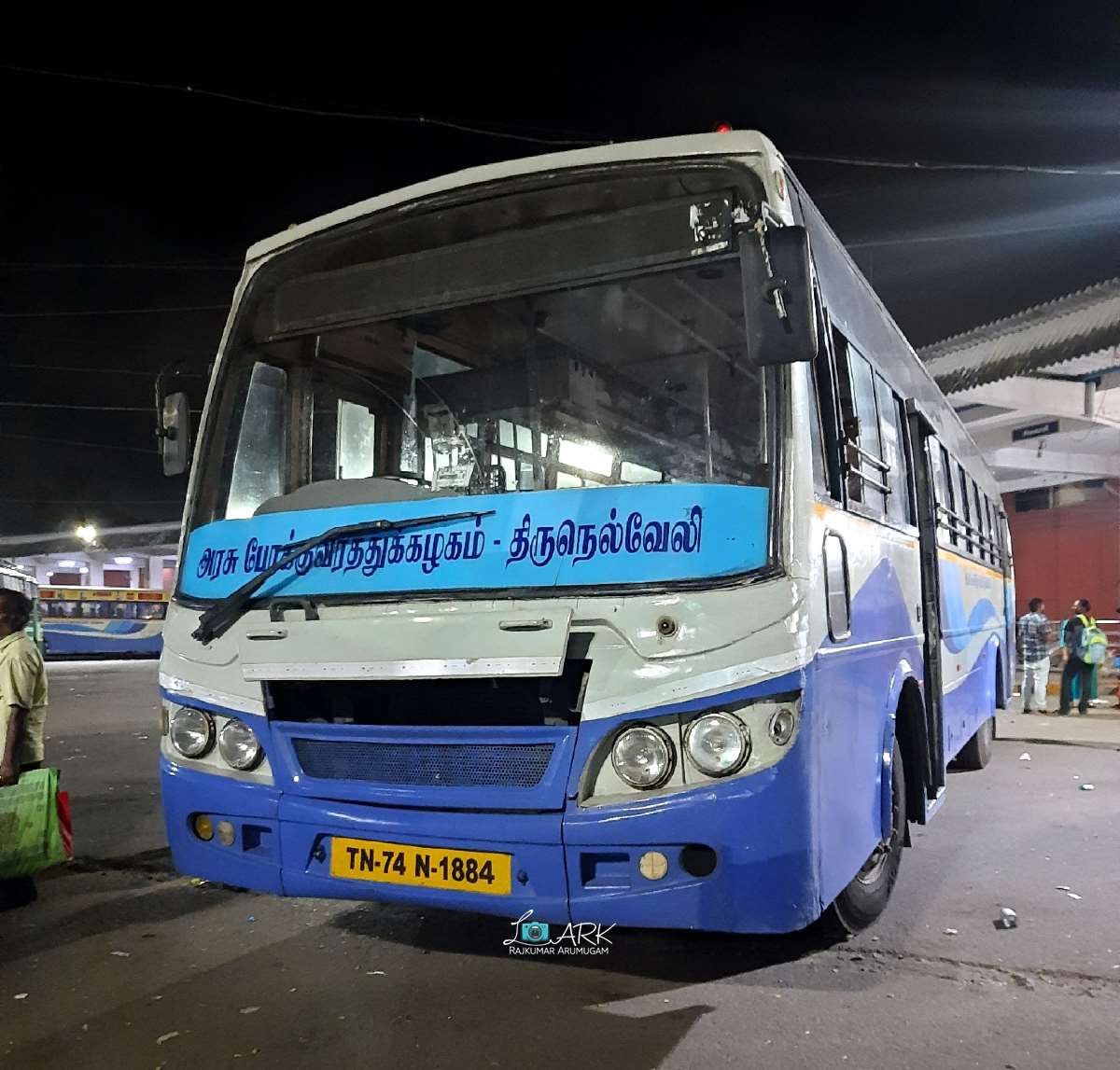 TNSTC TN 74 N 1884 Coimbatore to Marthandam Bus Timings