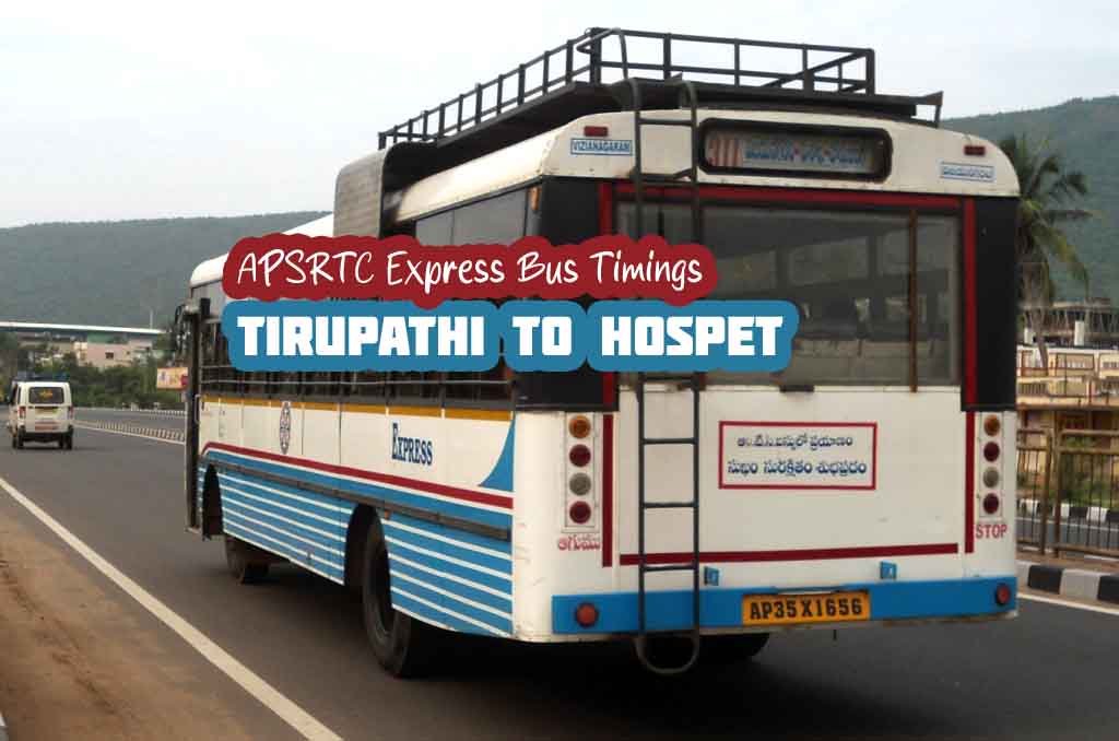 APSRTC Express Tirupathi to Hospet Bus Timings