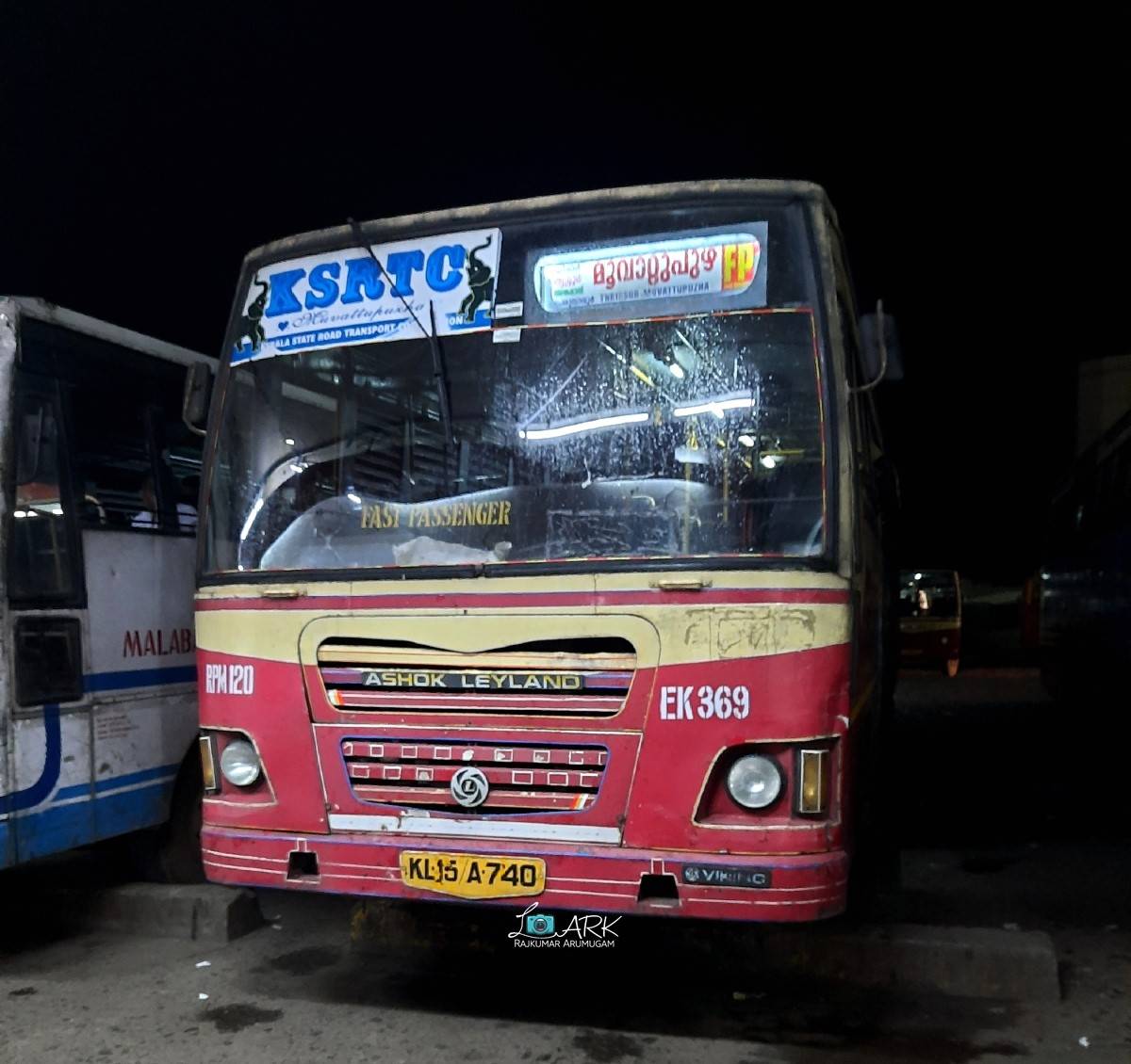 KSRTC RPM 120 Kozhikode to Muvattupuzha Bus Timings