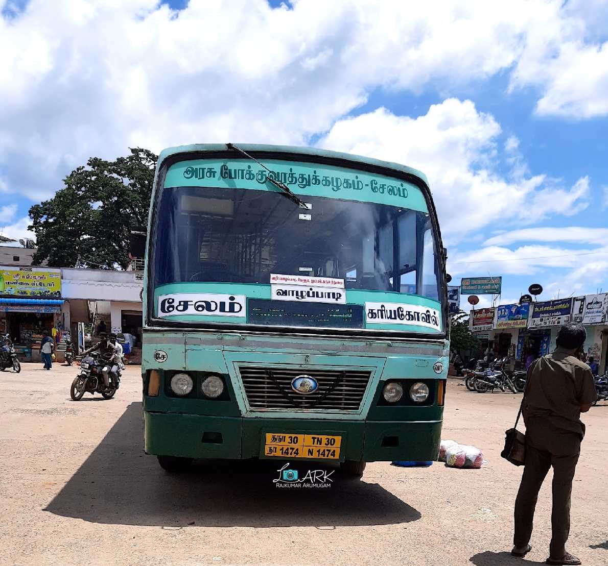 TNSTC TN 30 N 1474 Kariyakovil to Salem Bus Timings