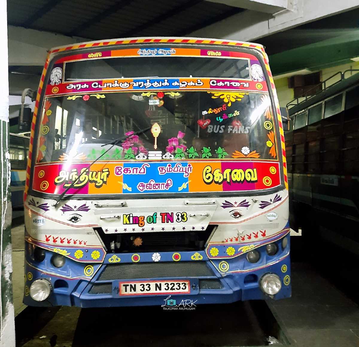 TNSTC TN 33 N 3233 Coimbatore to Anthiyur Bus Timings