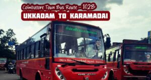 Coimbatore Town Bus Route 102B Ukkadam to Karamadai Bus Timings