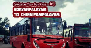 Coimbatore Town Bus Route 10C Edayarpalayam to Chinniyampalayam Bus Timings