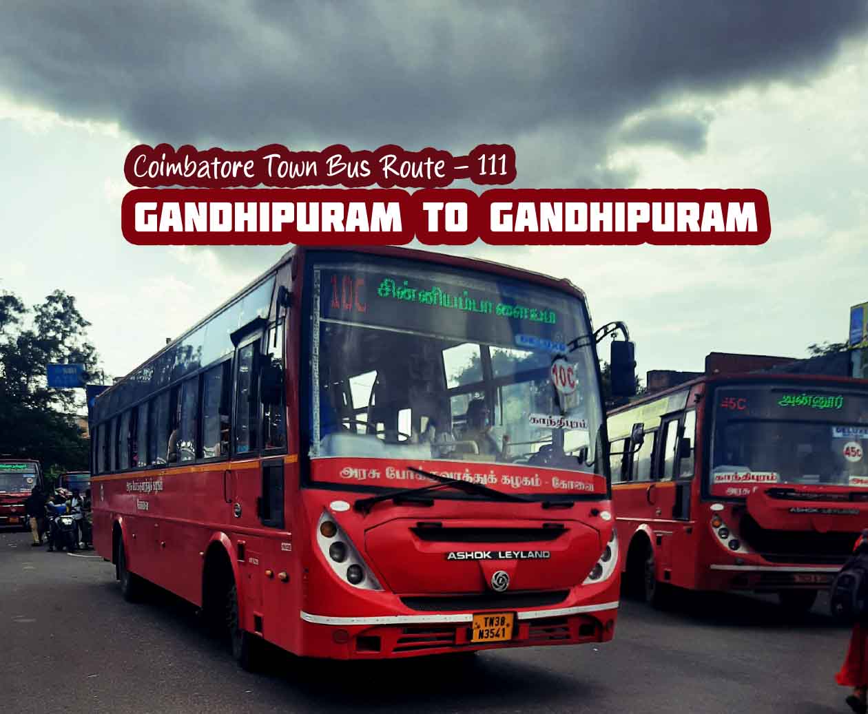 Coimbatore Town Bus Route 111 Gandhipuram to Gandhipuram Bus Timings