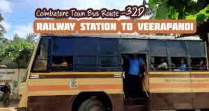 Coimbatore Town Bus Route 32D Railway Station to Veerapandi Bus Timings