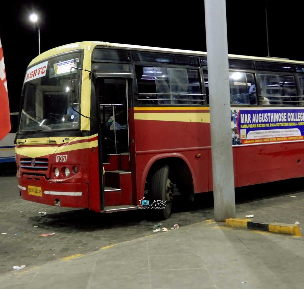 KSRTC AT 345 Pala to Coimbatore Bus Timings