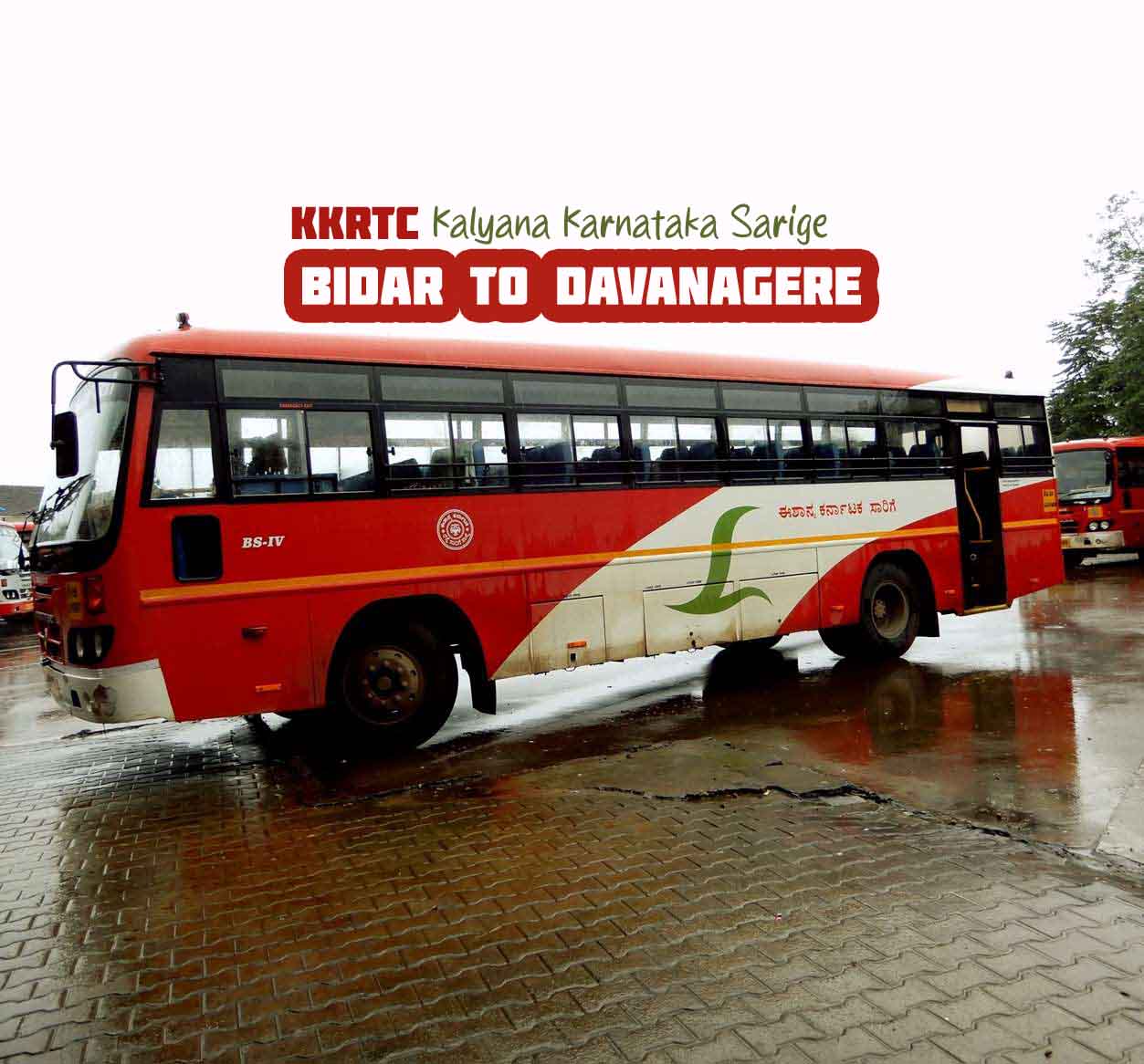 KSRTC (KKRTC) Bidar to Davanagere Bus Timings