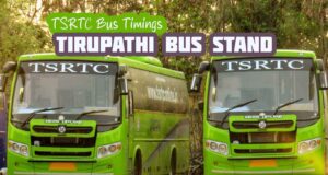 TSRTC Bus Timings from Tirupathi Bus Stand