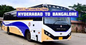 TSRTC Super Luxury - Hyderabad to Bangalore Bus Timings