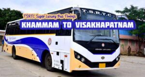 TSRTC Super Luxury - Khammam to Visakhapatnam Bus Timings