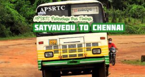 APSRTC Pallevelugu - Satyavedu to Chennai Bus Timings