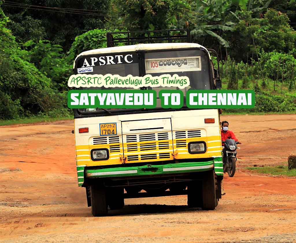 APSRTC Pallevelugu - Satyavedu to Chennai Bus Timings