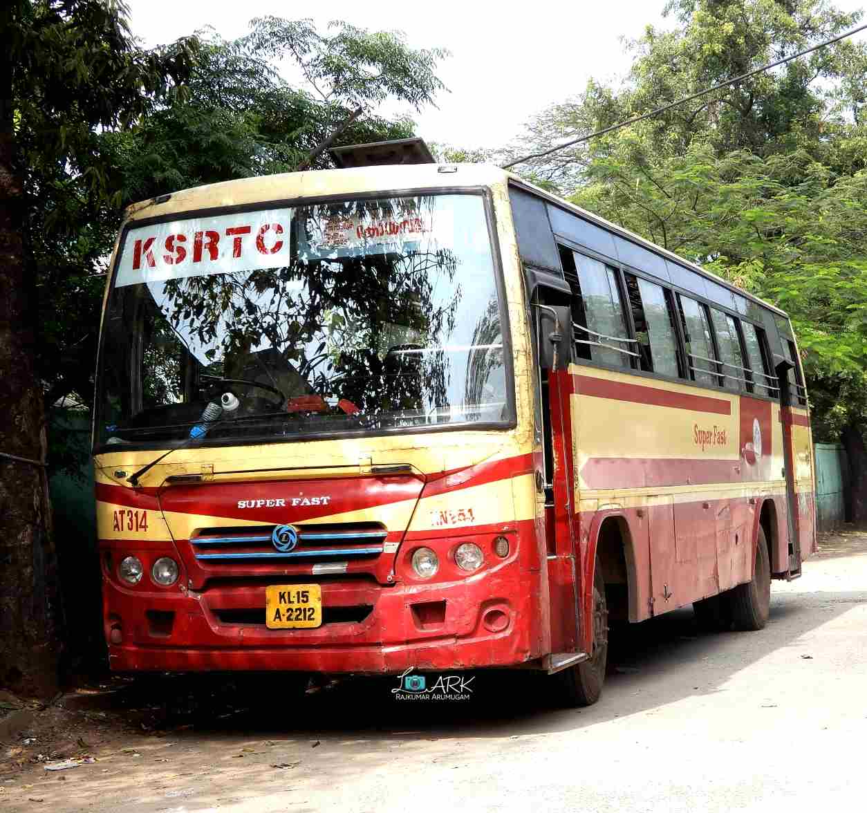 KSRTC AT 314 Kottayam to Coimbatore Bus Timings