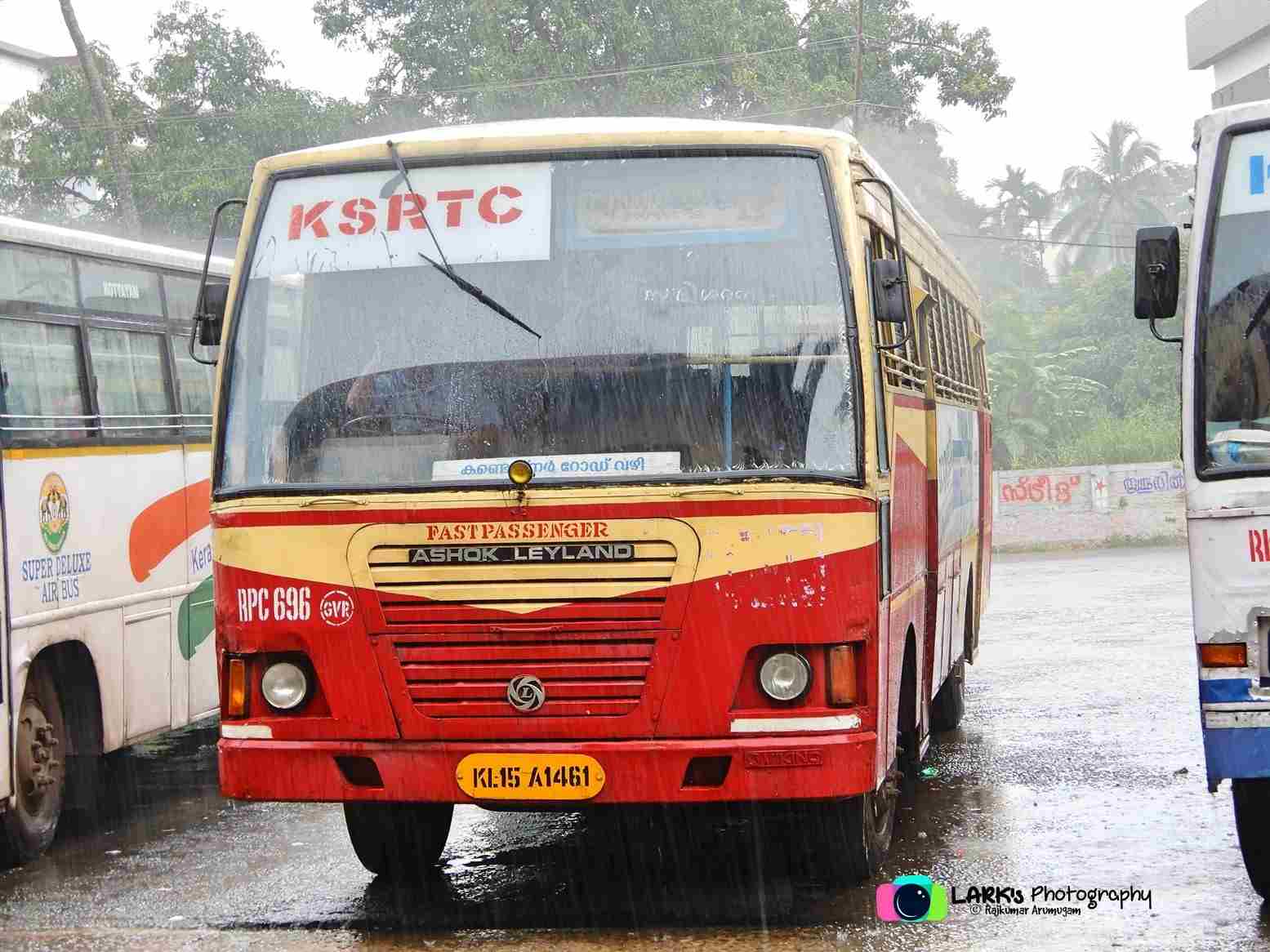 KSRTC RPC 696 Guruvayur to Kattappana Bus Timings