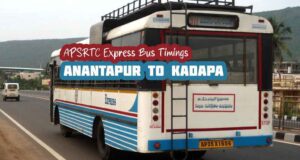 APSRTC Express Anantapur to Kadapa Bus Timings