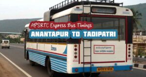 APSRTC Express Anantapur to Tadipatri Bus Timings