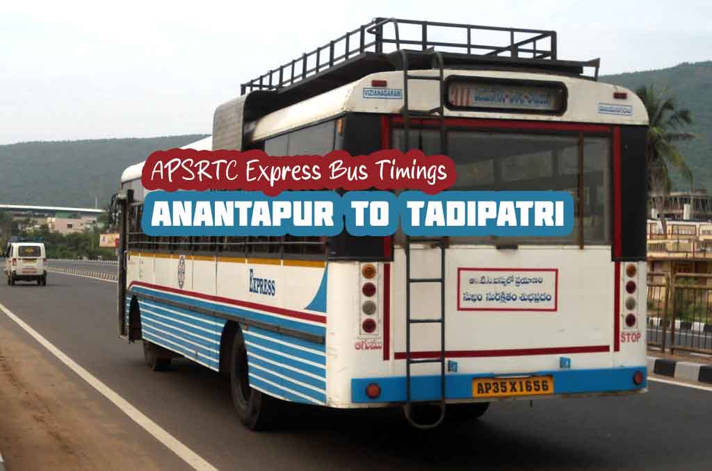 APSRTC Express Anantapur to Tadipatri Bus Timings