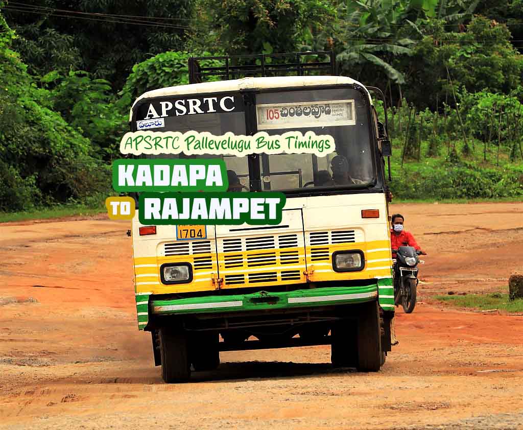 APSRTC Pallevelugu - Kadapa to Rajampet Bus Timings