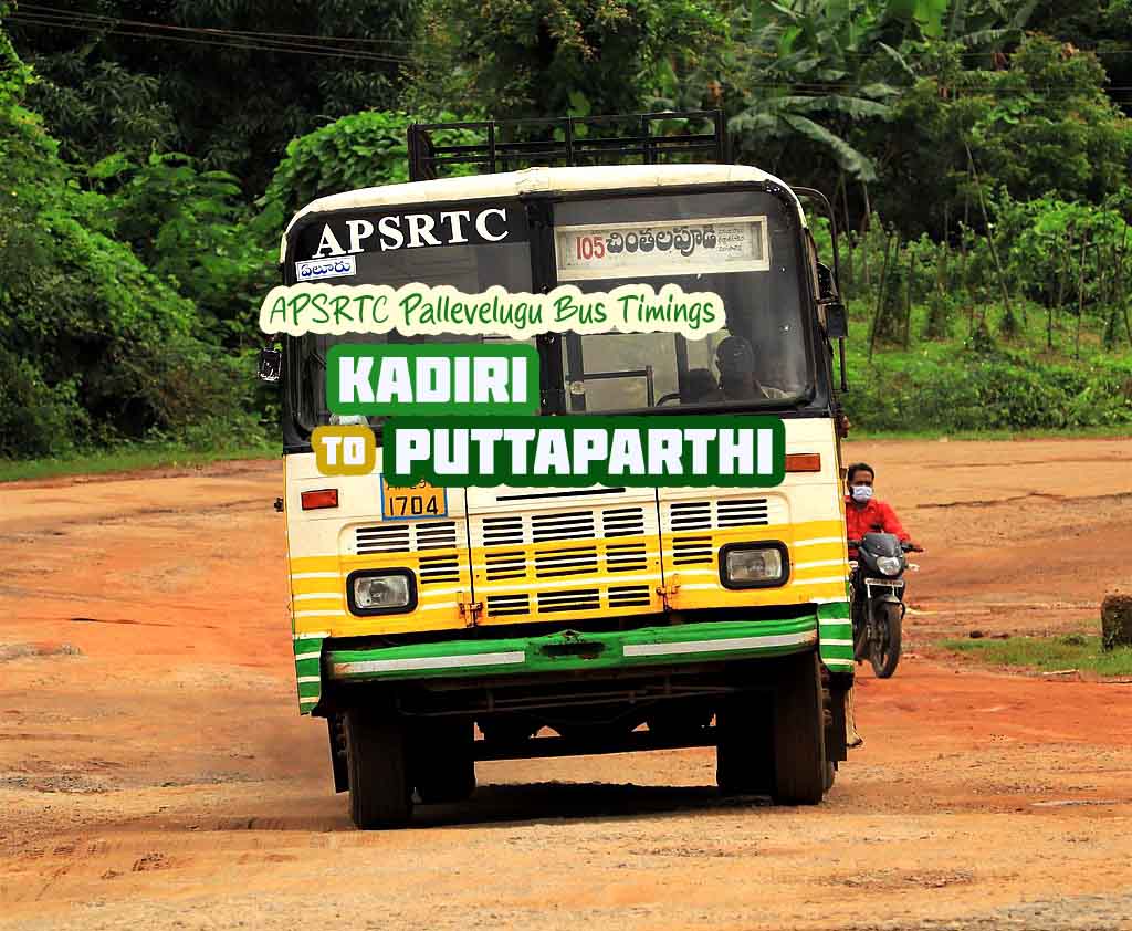 APSRTC Pallevelugu - Kadiri to Puttaparthi Bus Timings