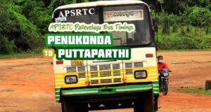 APSRTC Pallevelugu - Penukonda to Puttaparthi Bus Timings