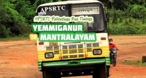 APSRTC Pallevelugu - Yemmiganur to Mantralayam Bus Timings