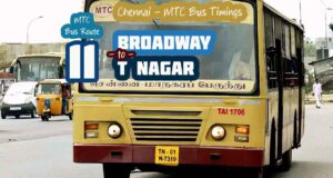 Chennai MTC Bus Route 11 Broadway to T Nagar Bus Timings