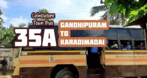 Coimbatore Town Bus Route 35A Gandhipuram to Karadimadai Bus Timings