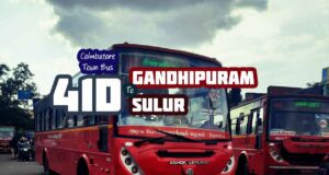 Coimbatore Town Bus Route 41D Gandhipuram to Sulur Bus Timings