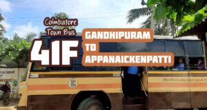 Coimbatore Town Bus Route 41F Gandhipuram to Appanaickenpatti Bus Timings