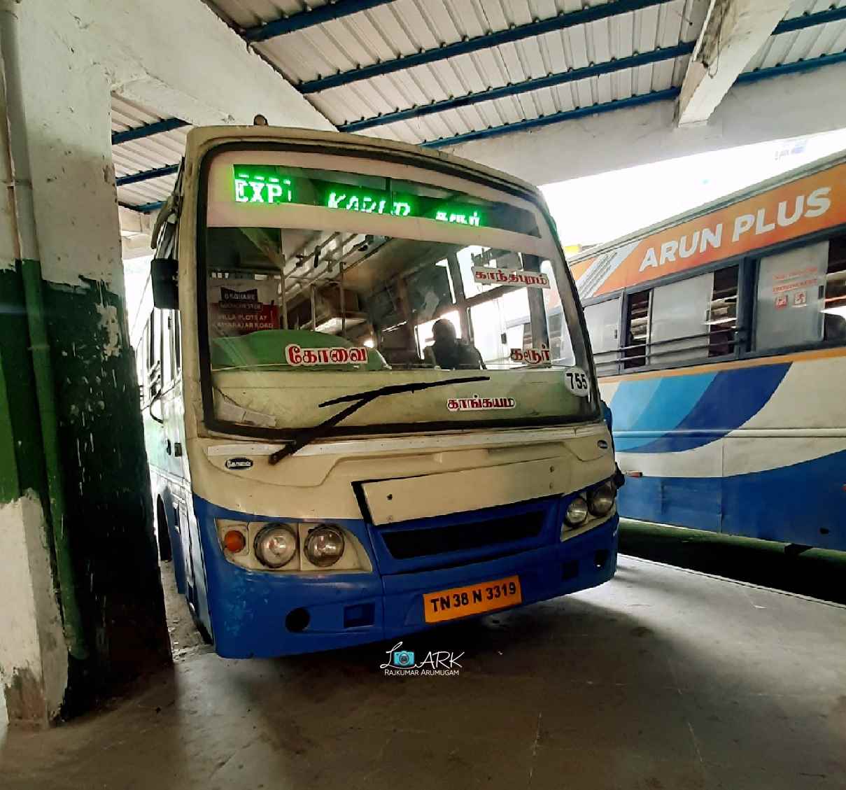 TNSTC TN 38 N 3319 Karur to Coimbatore Bus Timings