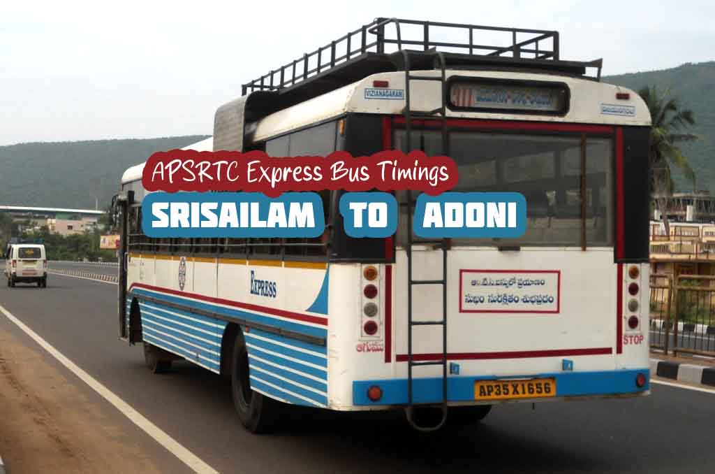 APSRTC Express Srisailam to Adoni Bus Timings