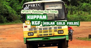 APSRTC Pallevelugu - Kuppam to KGF Bus Timings