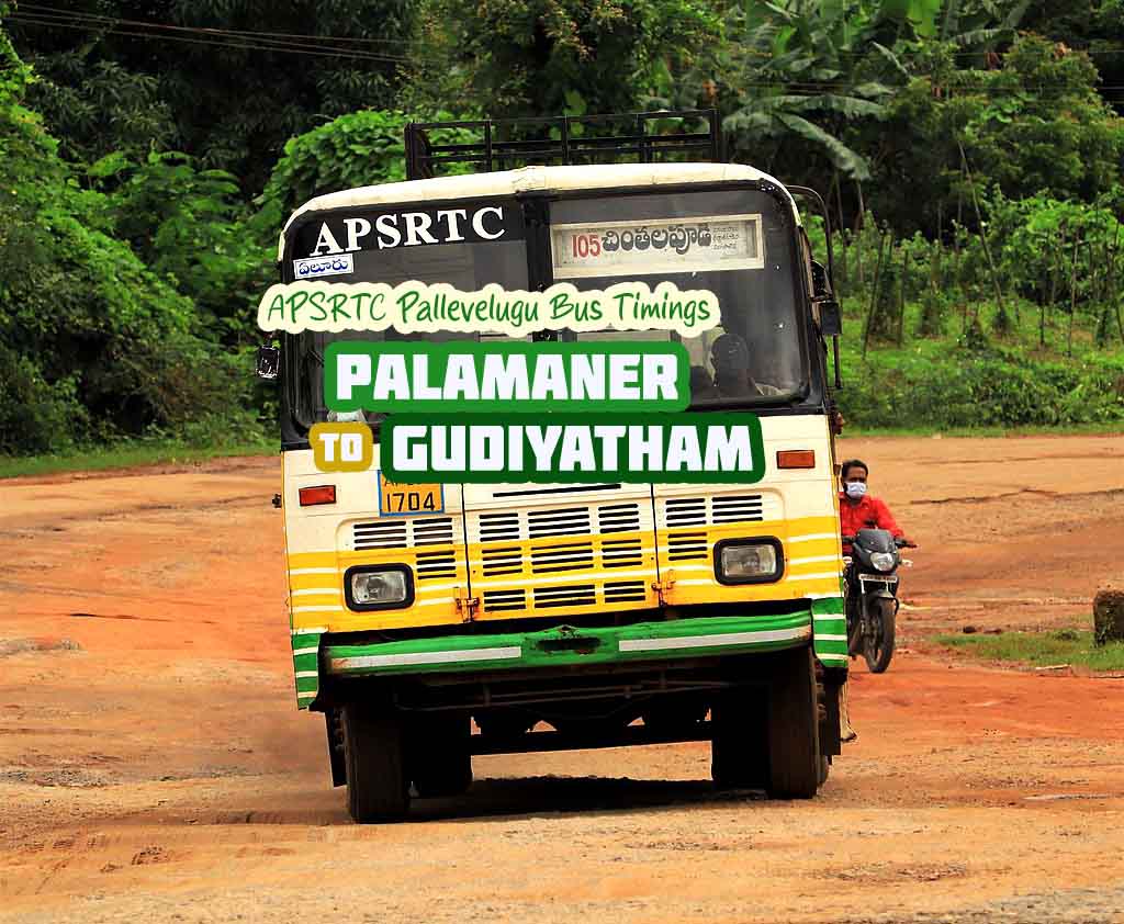 APSRTC Pallevelugu - Palamaner to Gudiyatham Bus Timings