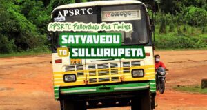 APSRTC Pallevelugu - Satyavedu to Sullurupeta Bus Timings