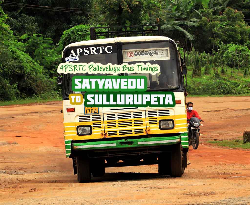 APSRTC Pallevelugu - Satyavedu to Sullurupeta Bus Timings