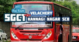 Chennai MTC Bus Route 5GCT Velachery to Kannagi Nagar SCB Bus Timings