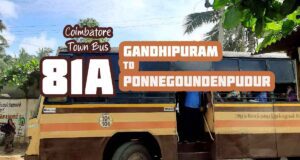 Coimbatore Town Bus Route 81A Gandhipuram to Ponnegoundenpudur Bus Timings