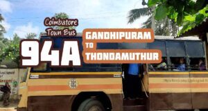 Coimbatore Town Bus Route 94A Gandhipuram to Thondamuthur Bus Timings