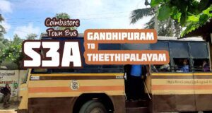 Coimbatore Town Bus Route S3A Gandhipuram to Theethipalayam Bus Timings