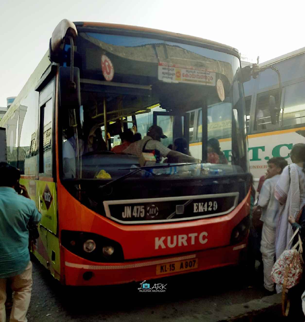 KSRTC JN 475 Coimbatore to Pathanamthitta Volvo AC Bus Timings