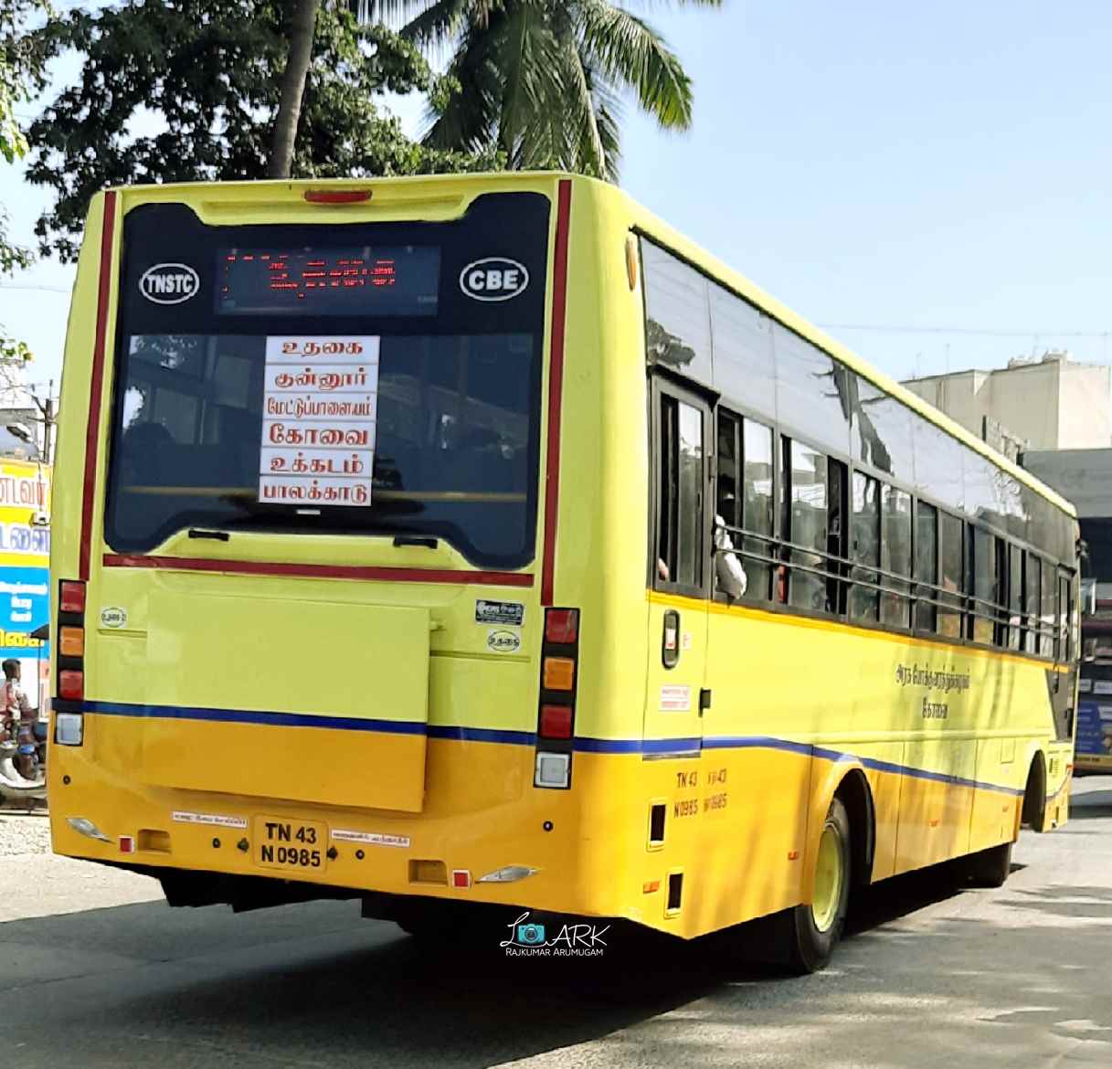 TNSTC TN 43 N 0985 Ooty to Palakkad Bus Timings