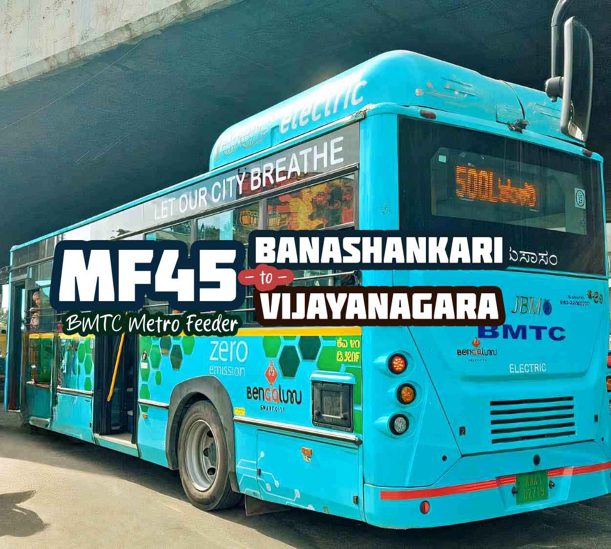 BMTC Metro Feeder MF45 Banashankari to Vijayanagara Bus Timings