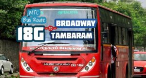 Chennai MTC Bus Route 18G Broadway to Tambaram Bus Timings