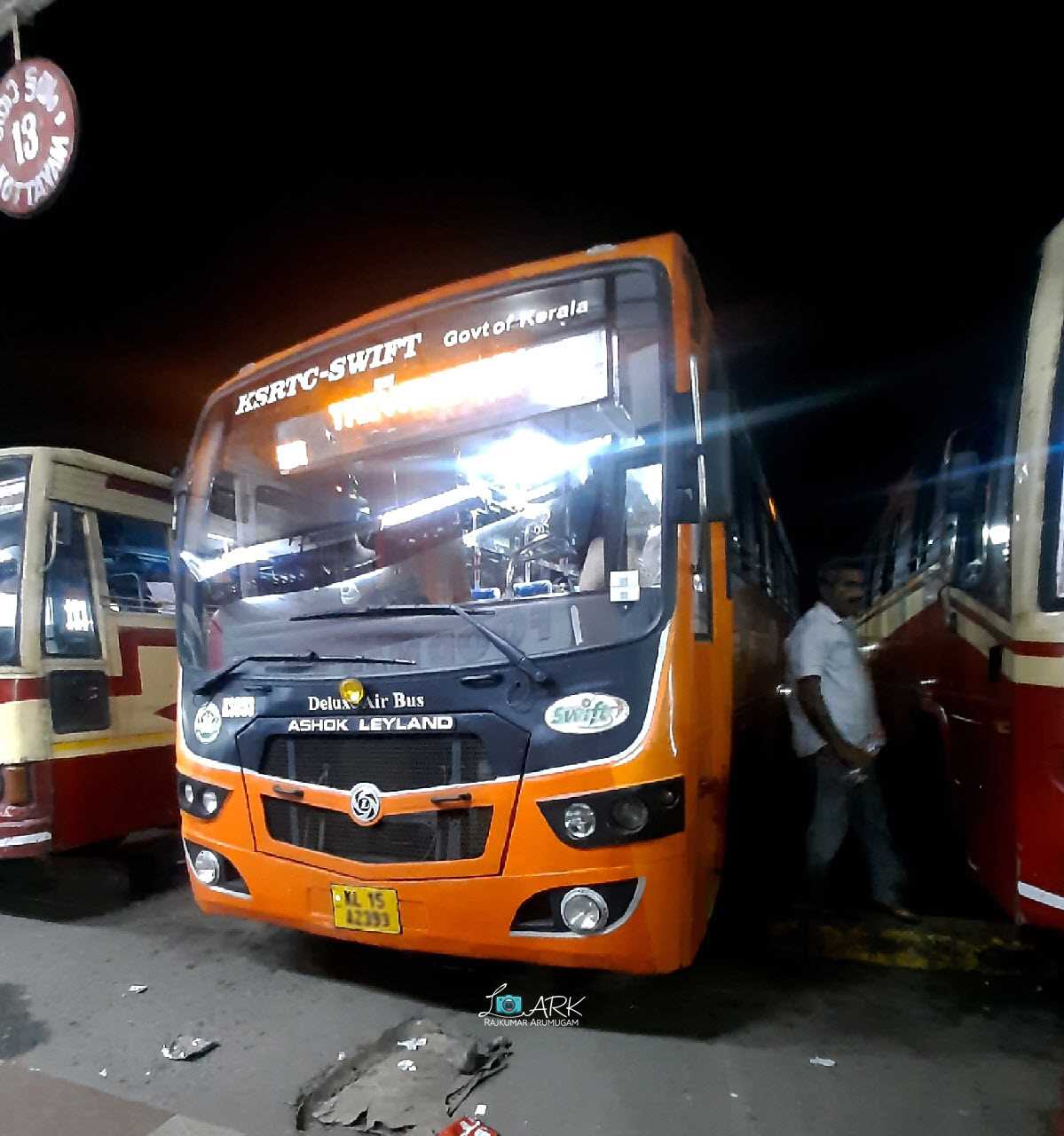 KSRTC-SWIFT Deluxe KS 030 Kottarakkara to Bangalore Bus Timings