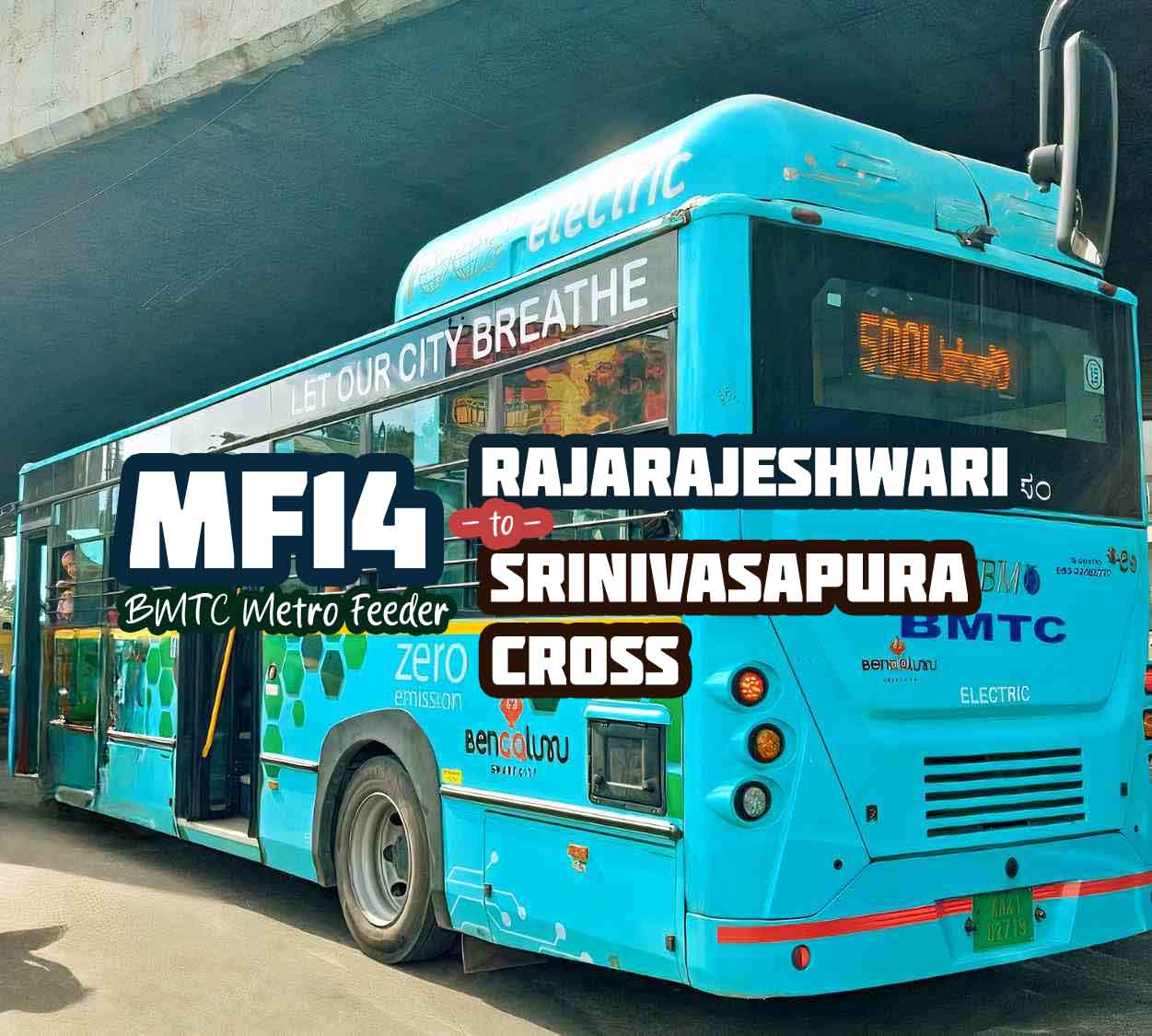 BMTC Metro Feeder MF14 Rajarajeshwari to Srinivasapura Cross Bus Timings