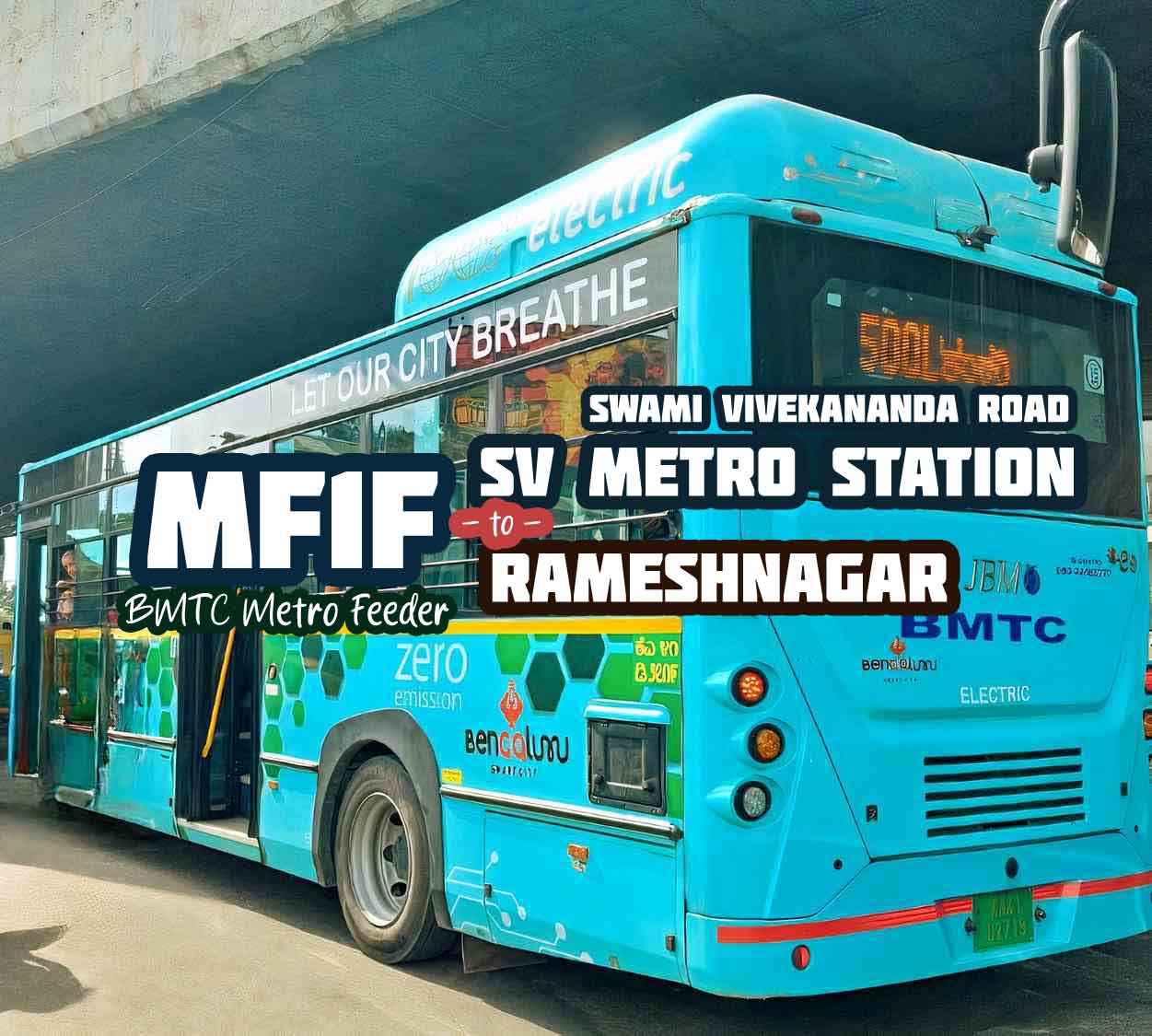 BMTC Metro Feeder MF1F SV Metro Station to Rameshnagar Bus Timings