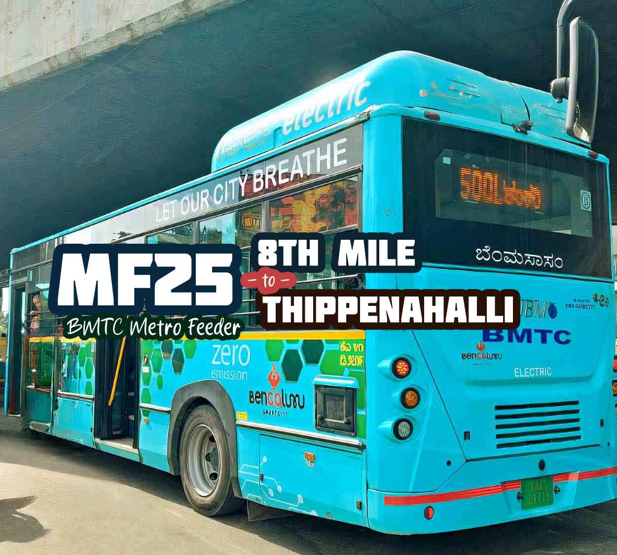 BMTC Metro Feeder MF25 8th Mile to Thippenahalli Bus Timings