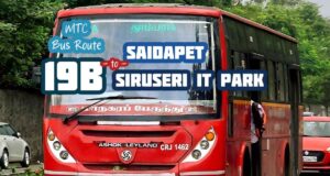 Chennai MTC Bus Route 19B Saidapet to Siruseri IT Park Bus Timings