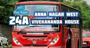 Chennai MTC Bus Route 24A Anna Nagar West to Vivekananda House Bus Timings